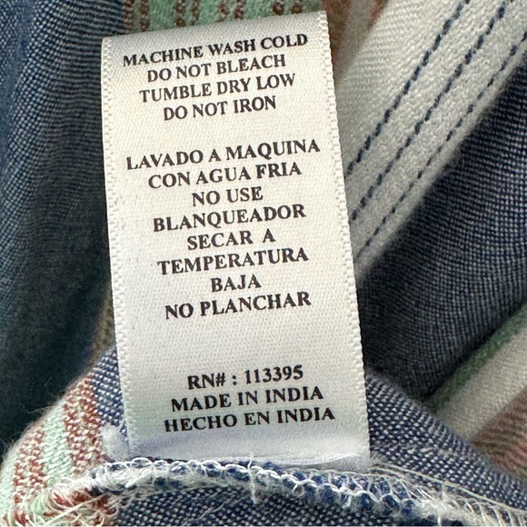 Altar’d State Fringe Open Front Cardigan, Lightweight Striped Size M - Picture 7 of 8